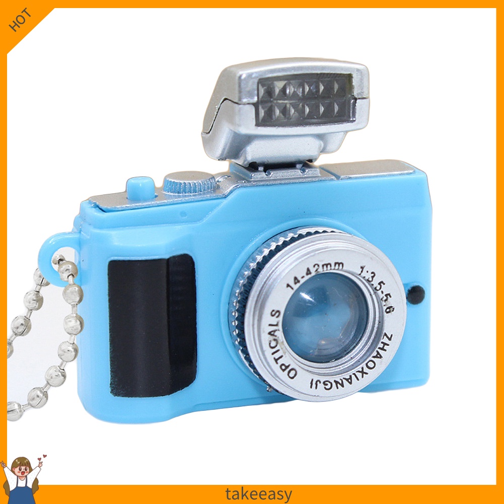 Móc Khóa Hình Máy Ảnh Có Đèn LED Và Âm Thanh Độc Đáo Trang Trí Điện Thoại