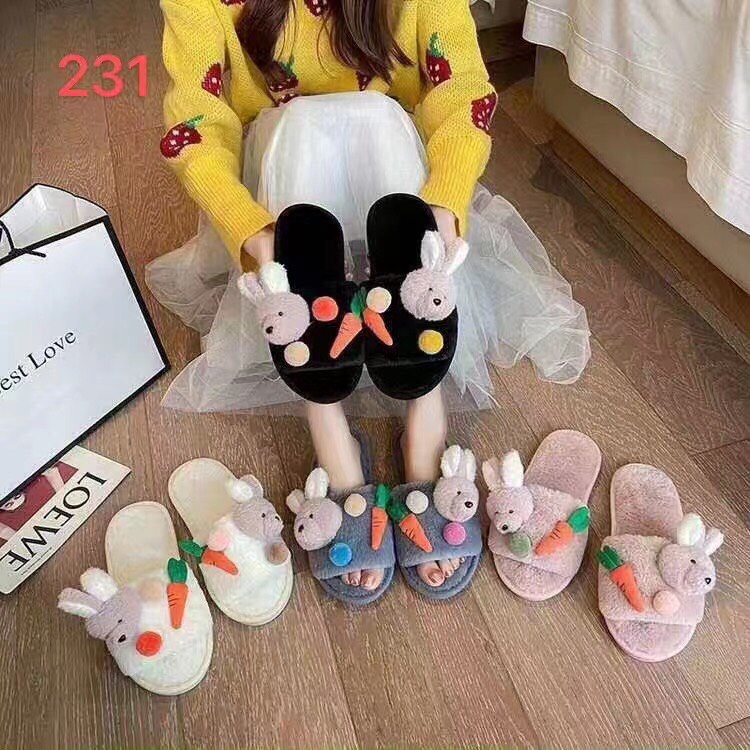 Dép Bông Trong Nhà 🌿FREESHIP🌿Hàn Quốc Nhiều Hình Siêu Dễ Thương Cho Nữ