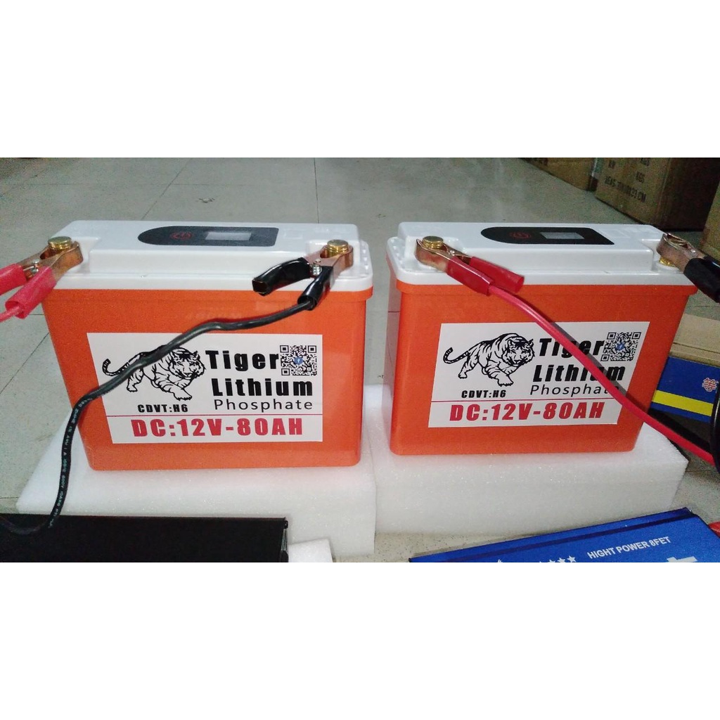 Bình Pin Lithium 80Ah chống nước hoàn toàn tuyệt đối-Pin lithium 12V-80Ah NEW