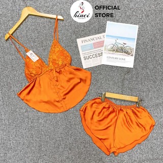 Đồ ngủ sexy nữ 2 dây bộ ngủ ren set ngủ chất lụa latin mát mềm mại gợi cảm