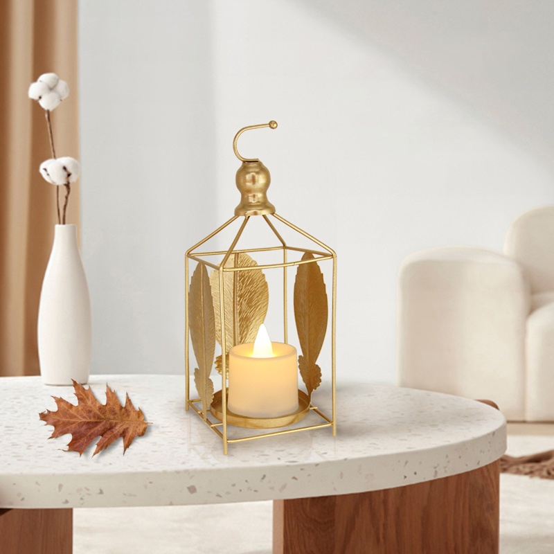 Giá Đỡ Nến Bằng Kim Loại Mạ Vàng Sang Trọng Phong Cách Bắc Âu