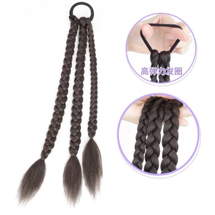 Tóc Giả Dây Buộc Đuôi Ngựa 3in1 Thời Trang Dành Cho Nữ Giá 1 Bên