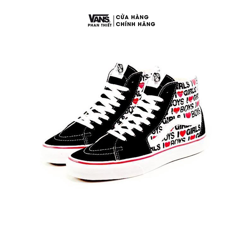 Vans Giày sneaker chính hãng - cổ cao - họa tiết nổi bật - đế cao su - êm ái - cá tính-UA SK8-Hi I Heart - VN0A4U3CWKU