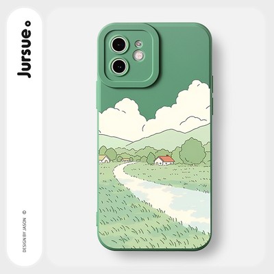 Ốp lưng JURSUE mềm chống sốc hình dễ thương đẹp Cho iPhone 17 16 15 14 13 12 11 Pro Max SE 2020 X XR XS ip 8 7 Plus Y2443