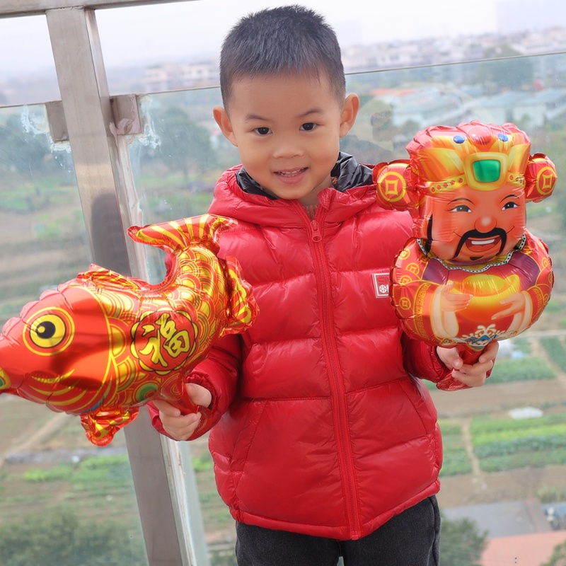 Bong Bóng Màng Nhôm In Chữ Chúc Mừng Năm Mới May Mắn