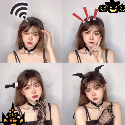 Băng Đô Cài Tóc Hình Dao Hoạt Hình Vui Nhộn Cho Tiệc Halloween