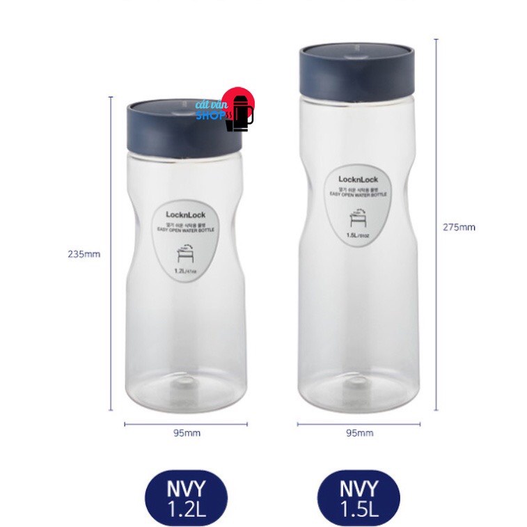 Bình Nước Lock&Lock Easy Open 1.2L và 1.5L HAP813N - HAP814N