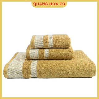 Khăn mặt, khăn tắm Mollis cỡ trung chất liệu cotton 100% FM1K 40x80 cm - Quang Hoa Co