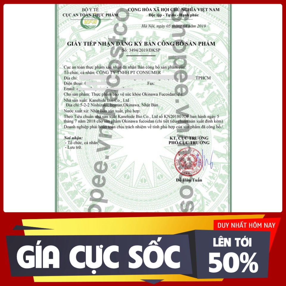 GIẢM GIÁ 50% Viên Uống Okinawa Fucoidan Của Nhật 180 Viên - Fucoidan Okinawa GIẢM GIÁ 50%