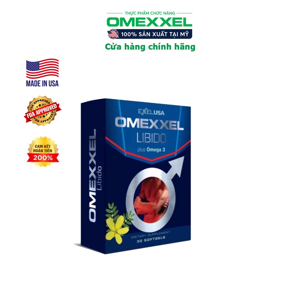 Viên uống tăng cường sinh lý nam Omexxel Libido - Hộp 30 viên