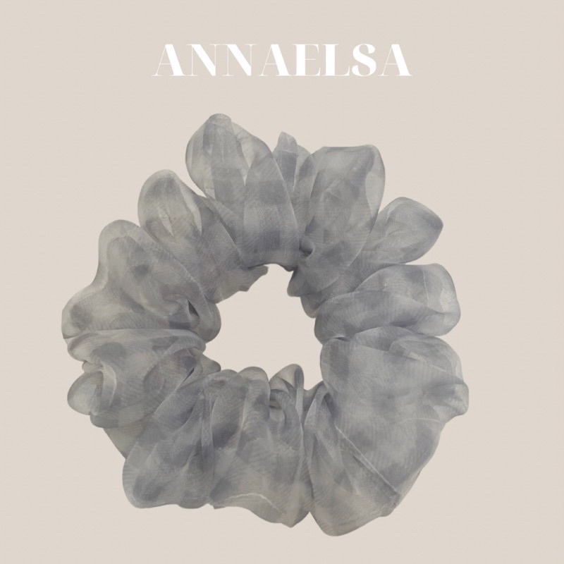 ANNAELSA Dây Cột Tóc - Scrunchies Vải Voan Màu Sắc Dễ Thương S013