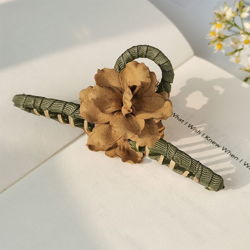 Kẹp Tóc Hình Hoa Phong Cách Retro Tinh Tế Cho Nữ