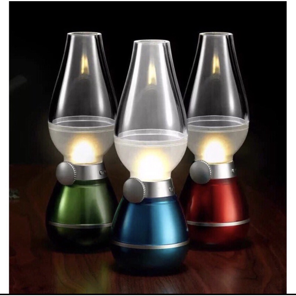 Đèn Dầu cảm ứng Điện Tử LED Thổi Tắt khi bật - Đèn dầu cảm ứng không khói khi thổi