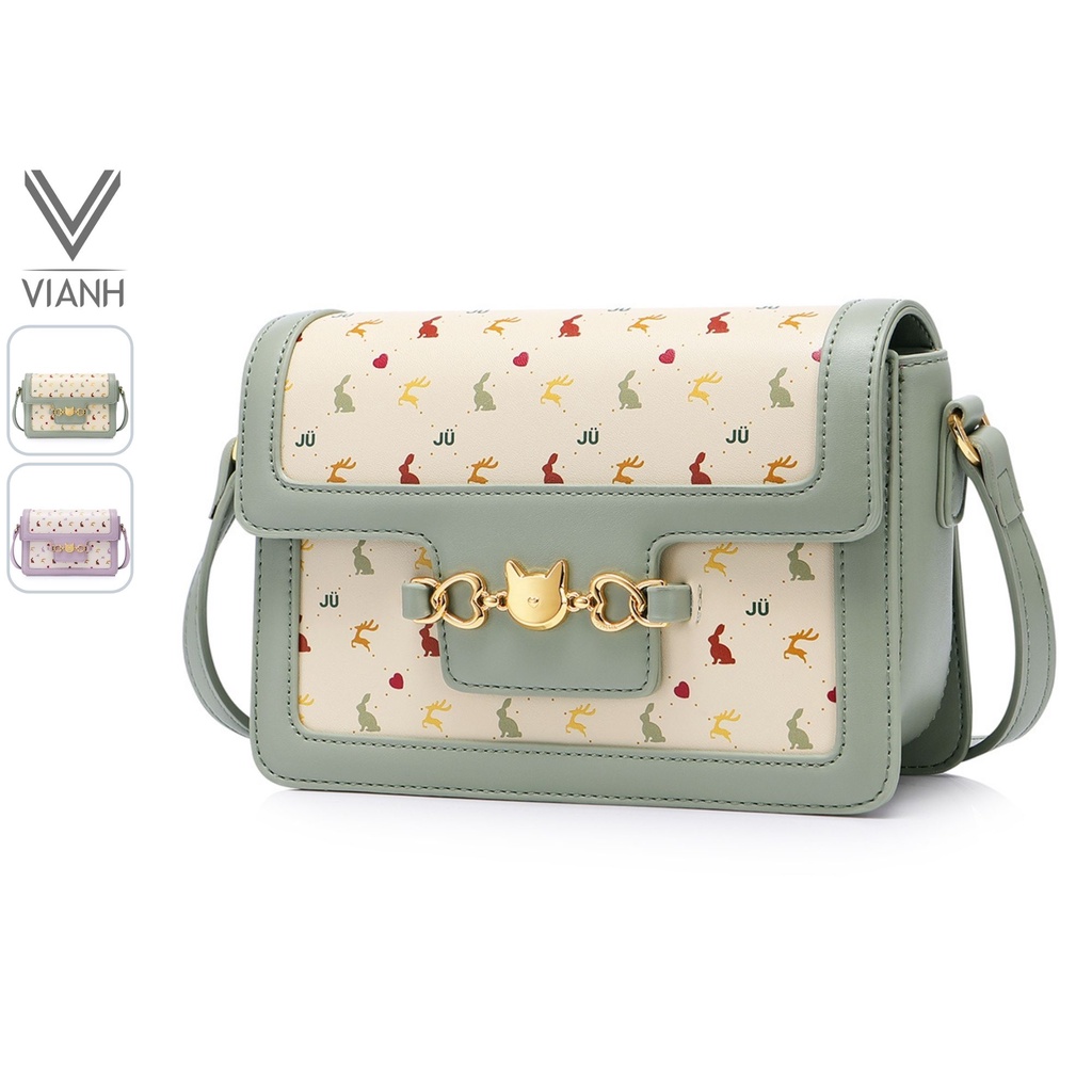 Túi đeo chéo nữ Just Star thời trang năng động ViAnh Store 172682 khóa charm mèo