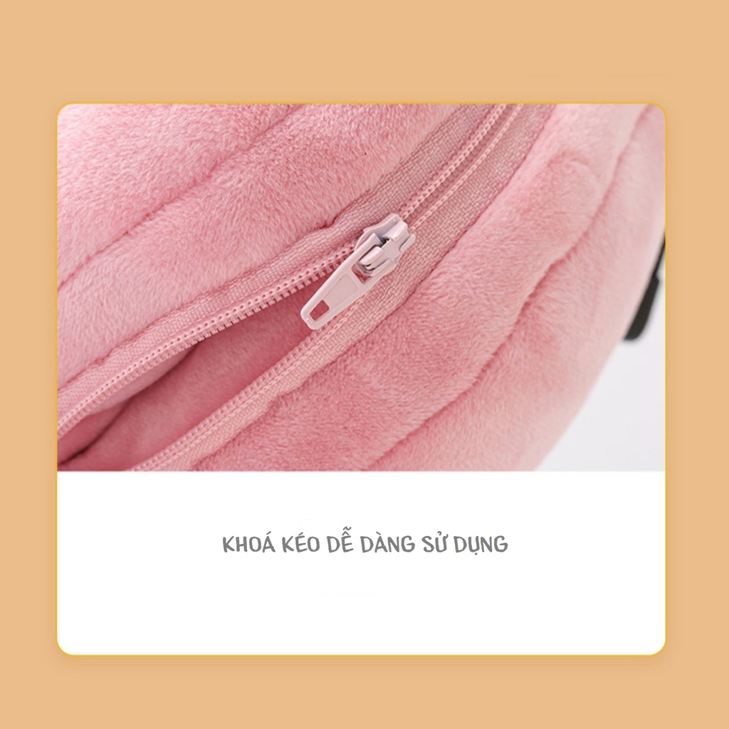 Order | Gối đa năng: Gối kê đầu & bịt mắt, gối văn phòng, gối du lịch hình gấu bông môi trề độc đáo cho