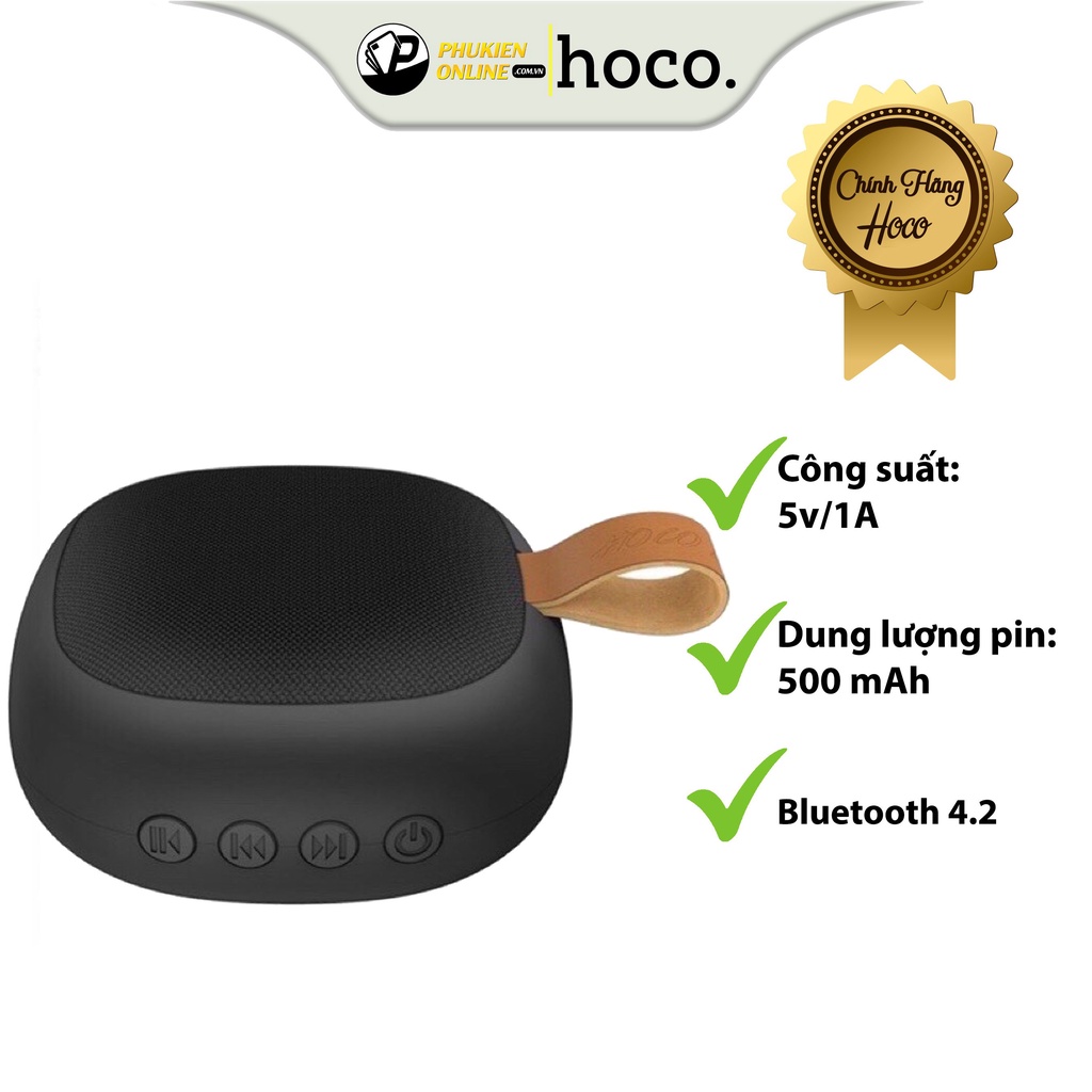 Loa Bluetooth Hoco BS31, Loa MiNi Cực Chất, Bluetooth V4.2, Chất Liệu PC Cao Cấp Bền Đẹp, Hỗ Trợ Khe Cắm Thẻ Nhớ.
