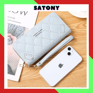 Ví nữ cầm tay dài nhiều ngăn thời trang Hàn Quốc cao cấp dễ thương đựng tiền sinh viên sang chảnh giá rẻ SATONY VDCT06