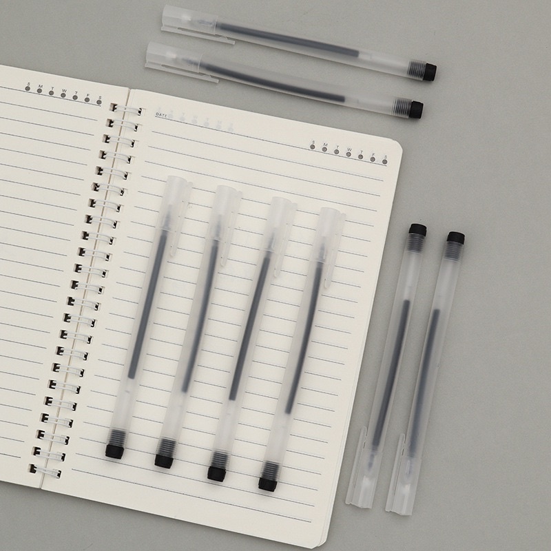 Bút bi mực đen ngòi 0,5mm thiết kế vỏ nhám đơn giản dễ thương-BU005