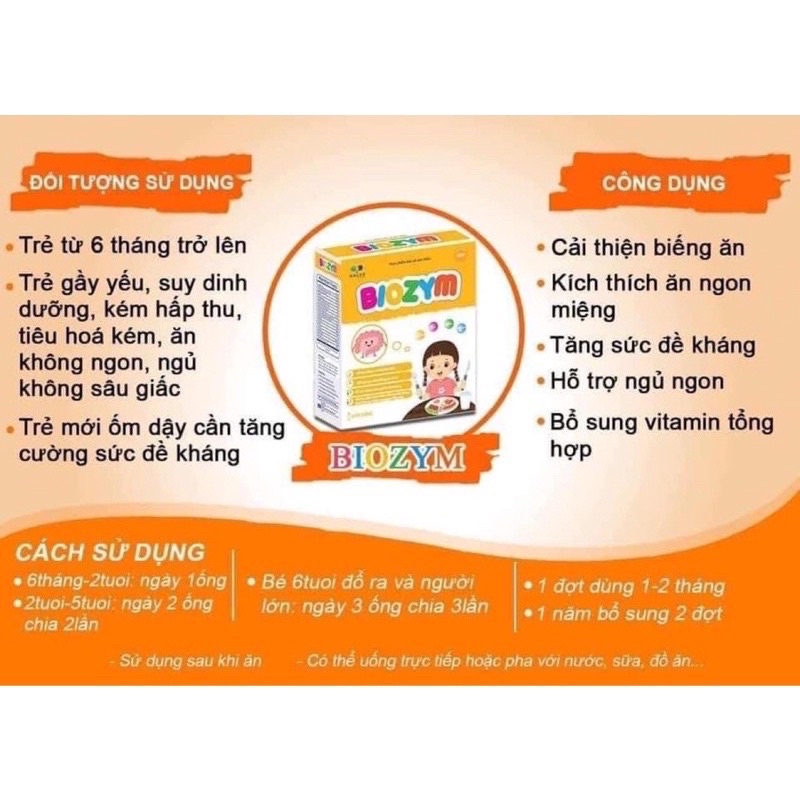 Bộ đôi ăn ngon tăng cân - Men Probitics+Biozym