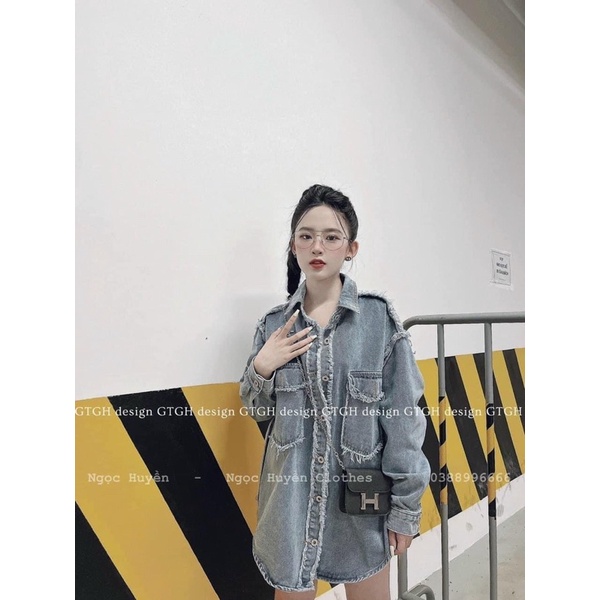 ÁO SƠ MI BÒ 2 TÚI VIỀN TUA RUA