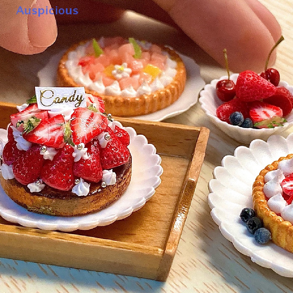 1 Bộ Chén / Đĩa / Cốc / Dĩa / Đồ Nội Thất Trang Trí Nhà Búp Bê Tỉ Lệ 1: 6