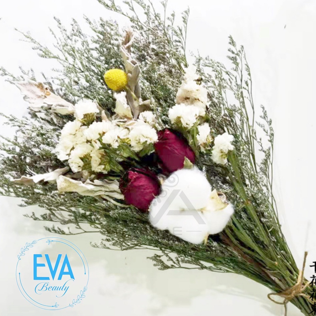 Bó Hoa Khô Mix Phối Sẵn Tự Nhiên Vintage Dùng Trang Trí  - Decor - Quà Tặng