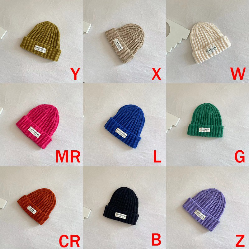 Mũ Len Dệt Kim Kẻ Sọc Dọc Màu Sắc Kẹo Ngọt Xinh Xắn Phong Cách Hàn Quốc Cho Bé