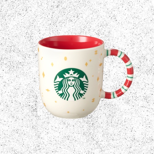 [LIFEMCMBP4 -12% đơn 250K] Cốc Sứ Mug Starbucks 12Oz (355ml) Ceramic Hol Candy Cane