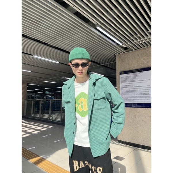 Basics tweed flannel shirt