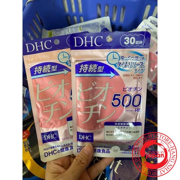 Viên Uống D.HC Biotin Giảm Rụng Giúp Mọc Tóc Đẹp Da D.HC Sustained Release Biotin Nhật Bản Gói 30 Ngày
