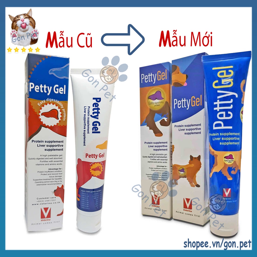 Petty Gel - Gel Dinh Dưỡng, Giải Độc Gan, Bổ Sung Protein, Dễ Tiêu Hóa Cho Chó Mèo