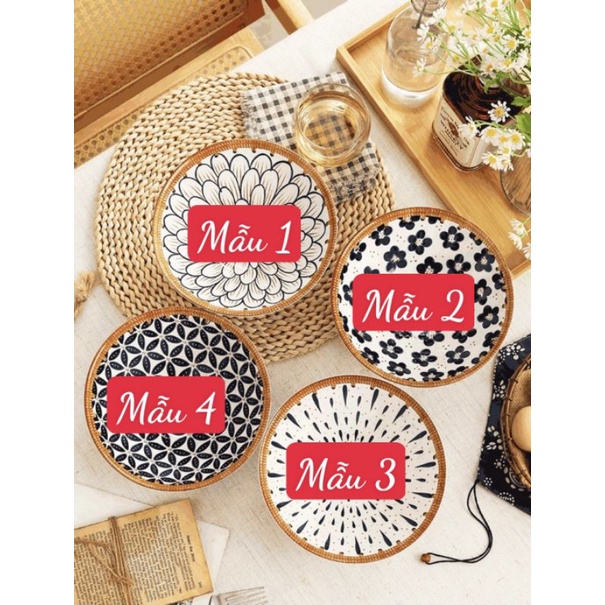 Bát tô loe sứ thổ cẩm sẵn 4 mẫu