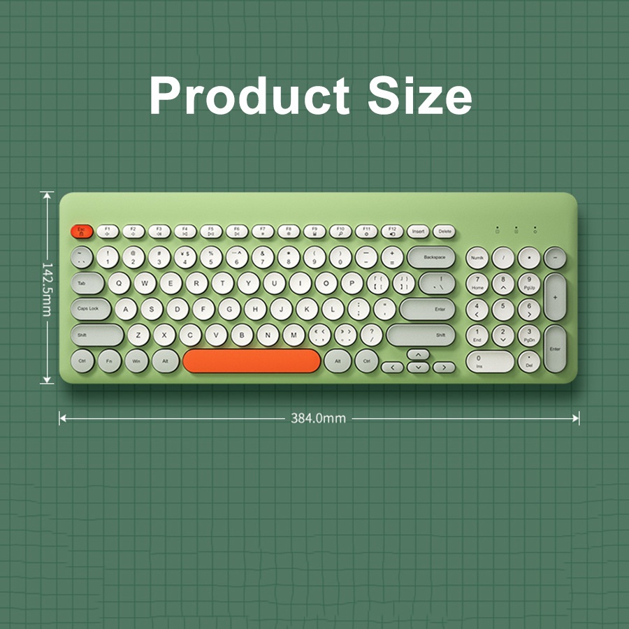 Bàn Phím Không Dây 2.4G 95 Phím Nhiều Màu Sắc Dùng Để Chơi Game