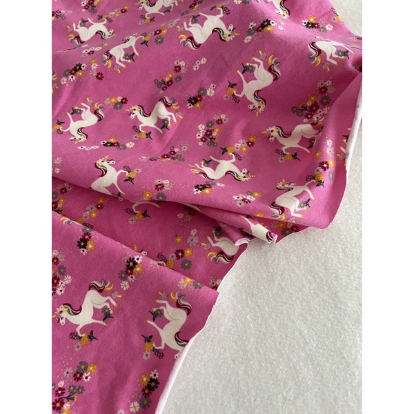 Vải thun cotton 4c hình ngựa pony