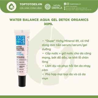 Gel dưỡng Detox Organics Water Balance Aqua Gel “Skin Diving” cấp nước, nuôi dưỡng da căng mượt