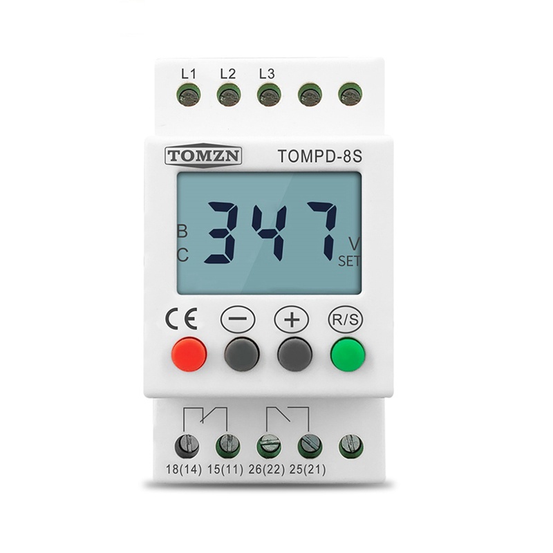 Rơ Le TOMZN 3 Pha Din Có Thể Điều Chỉnh Điện Áp Dưới Điện Áp Bảo Vệ Điện Áp TOMPD-8S