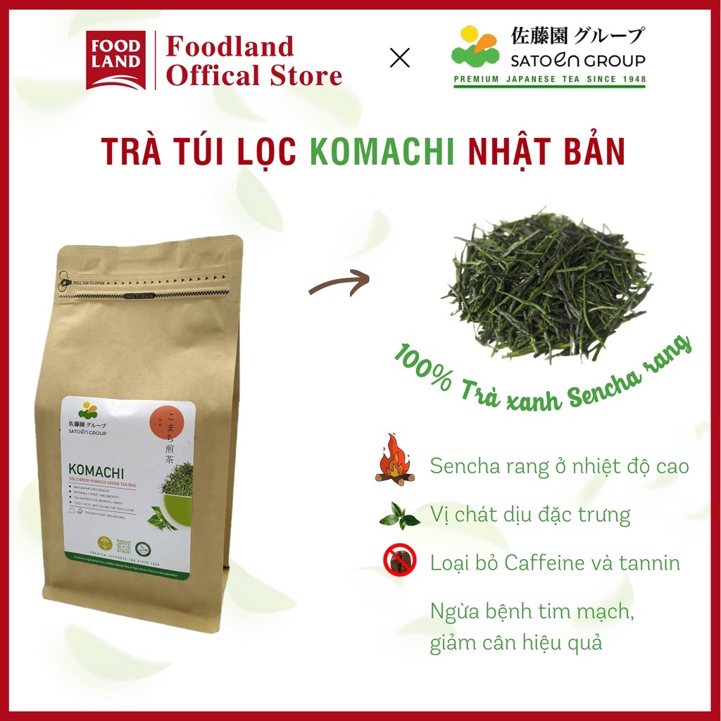 Trà xanh Komachi - trà xanh, trà túi lọc, trà ủ lạnh - Foodland