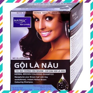 Nhuộm tóc gội là nâu Matrix Hộp 10 gói