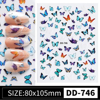 Sticker hoa bướm dán móng tay nail mẫu 3d mới