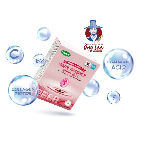 Collagen Peptide 2000 Gold Hanmi 30 gói x 3 hộp