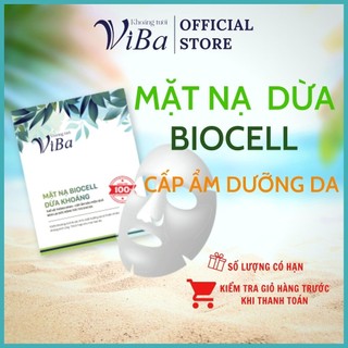 mặt nạ dừa biocell với khoáng tươi viba lên men tự nhiên cấp ẩm, ngừa mụn, dưỡng da mịn màng, trẻ hóa da