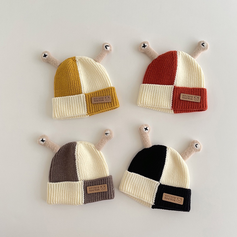 Mũ Len Dệt Kim Đính Đôi Mắt Siêu Dễ Thương Cho Bé