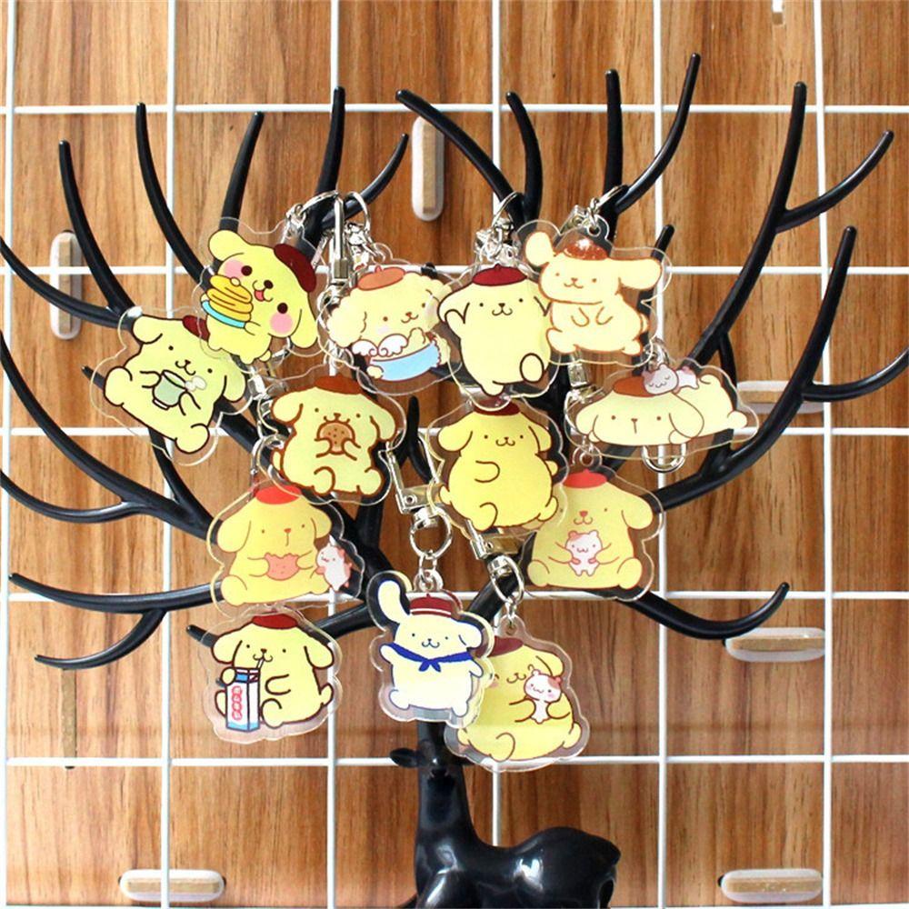 NICKOLAS Móc Khóa Hai Mặt Trong Suốt Họa Tiết Hoạt Hình Cho Bé