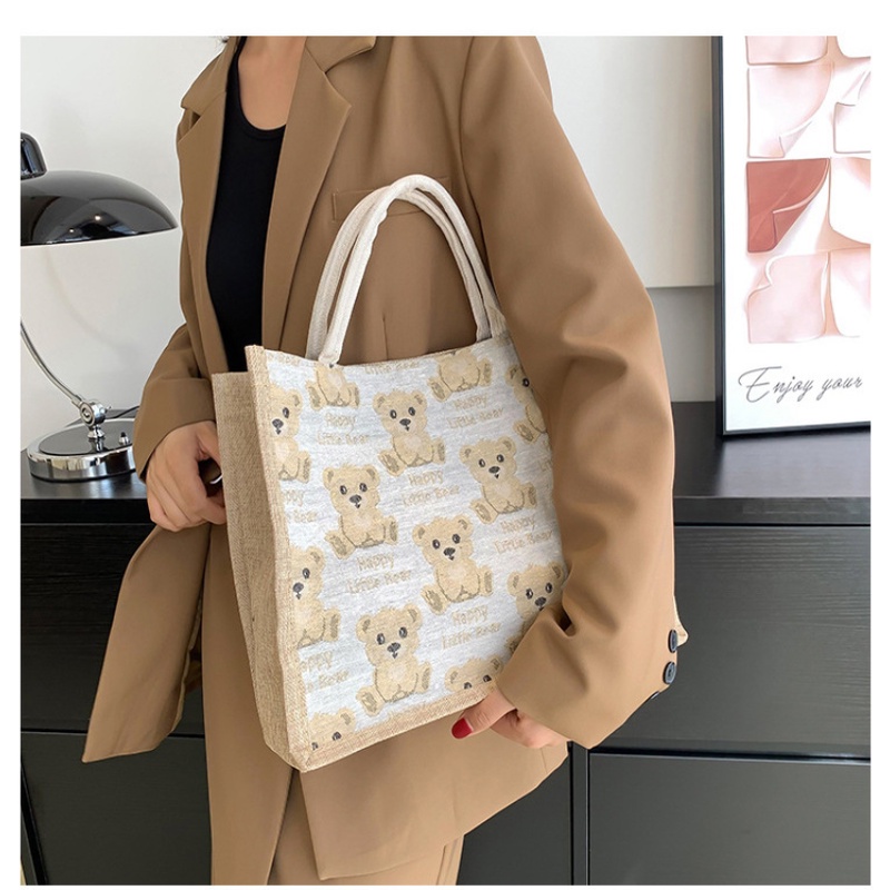 Túi Xách Vải canvas Cỡ Lớn In Hoạt Hình Dễ Thương