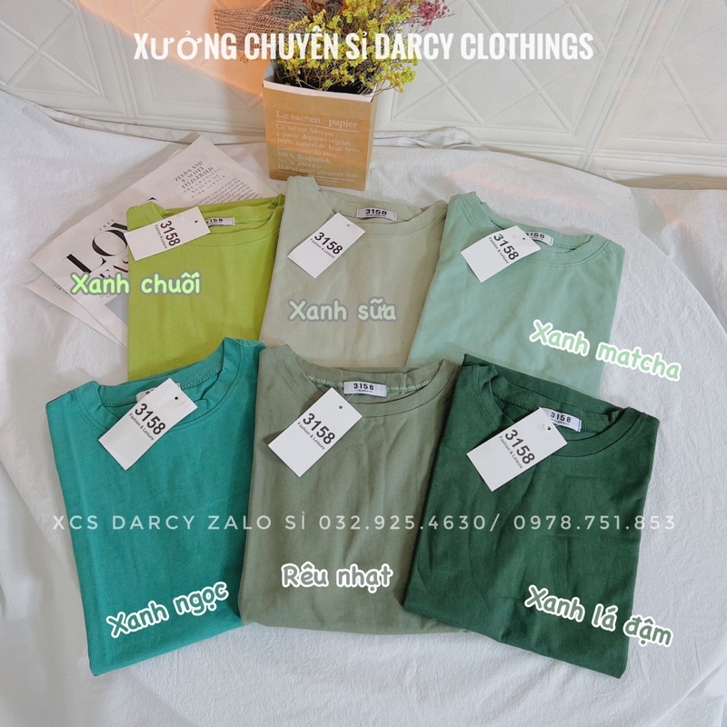 áo thun trơn 3158 ✨ FREESHIP ✨ áo thun cotton unisex nam nữ