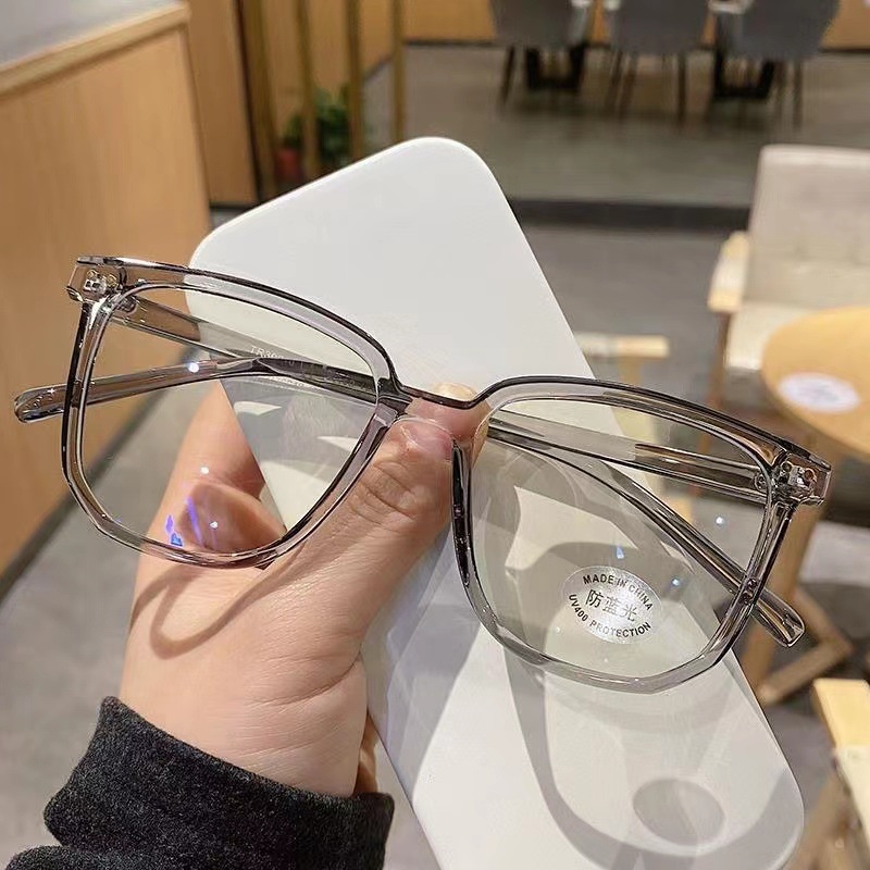 Mắt Kính Gọng Vuông Tròn Trong Suốt Thời Trang Cho Nữ
