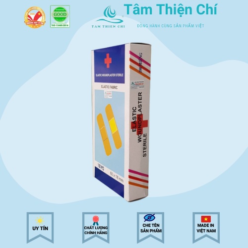 Băng cá nhân chữ thập hộp 100 miếng TTC
