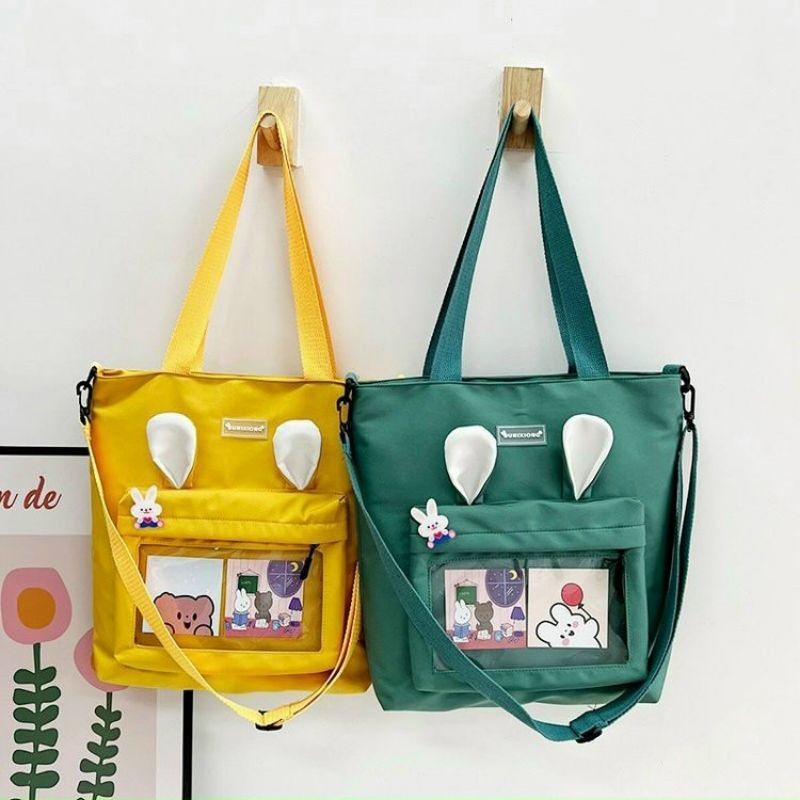 Túi tote vải bố - túi đeo chéo, đeo vai phong cách Hàn Quốc