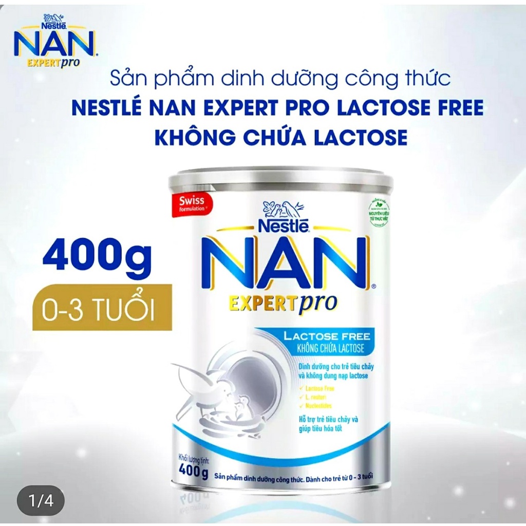 [HSD T5-2024] Sữa Bột Nestle Nan EXPERT Pro Lactose Free 400g.