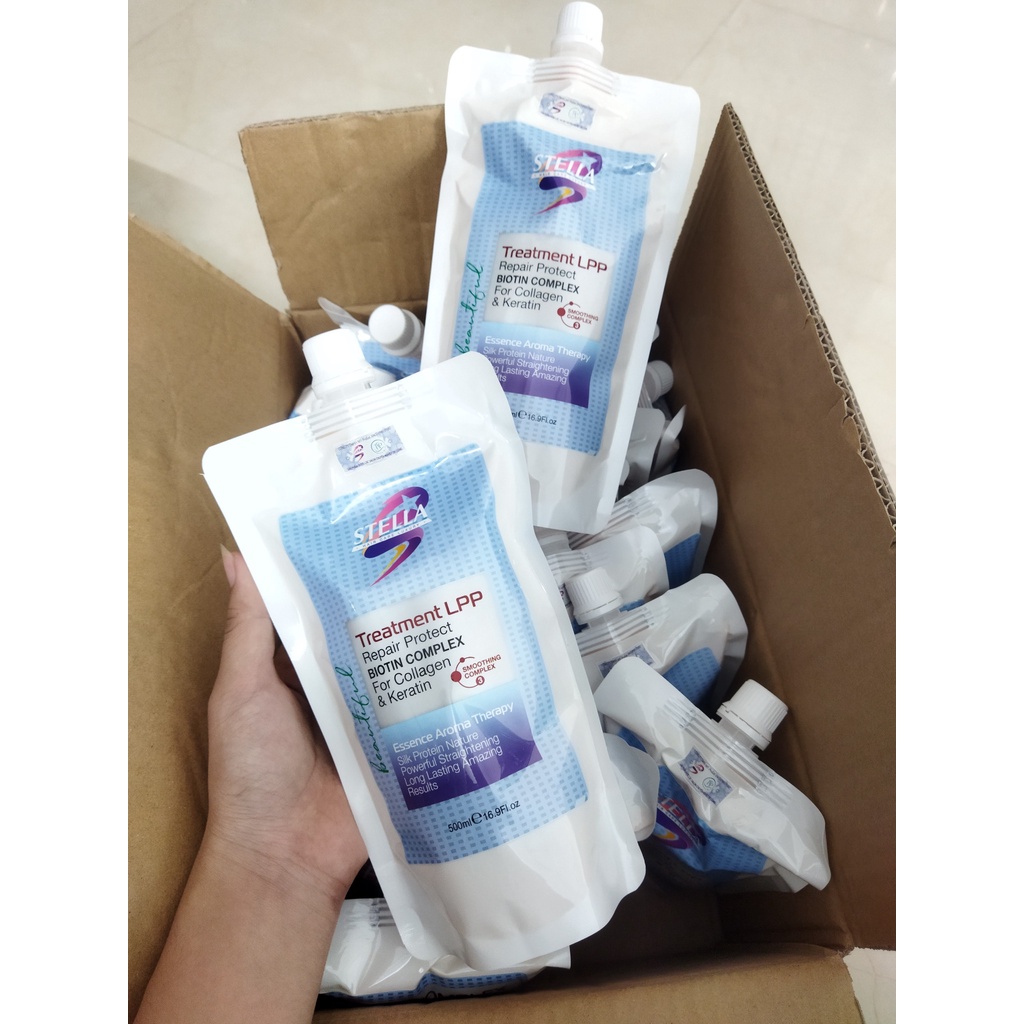 Kem hấp tóc/ ủ tóc Stella treatment LPP 500ml phục hồi tóc hương nước hoa MPQO